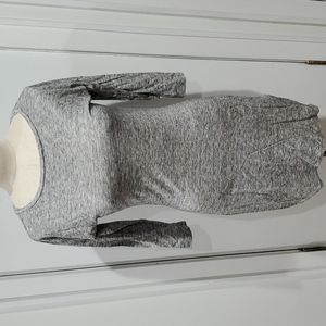 Express Women’s Minimalist Grey Dress – Size Small, 3/4 Sleeve Casual Chic Work